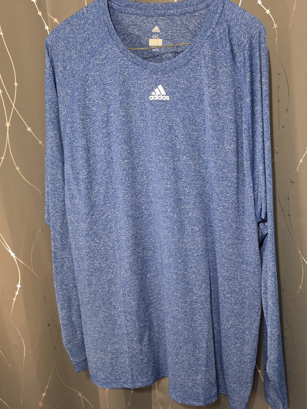 Adidas Men's Blue Long-Sleeve Performance Shirt